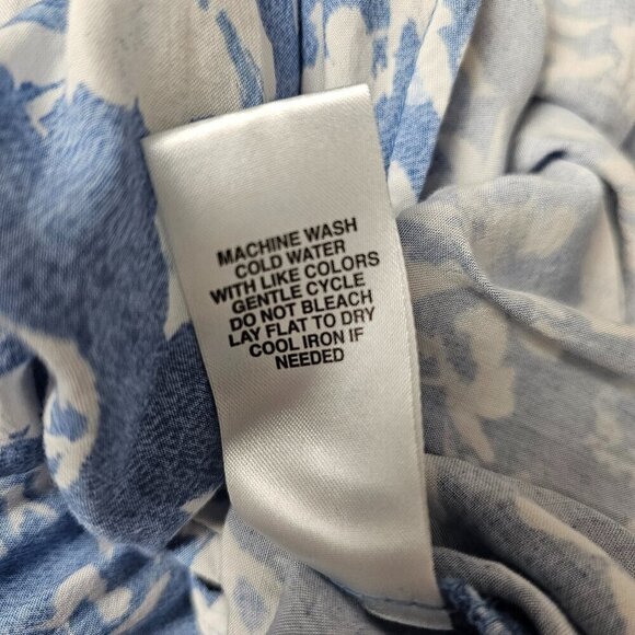 💎Joe B by Joe Benbasset Floral Ruffle Lace Boho Blue And White Romper - Picture 8 of 11